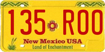NM license plate 135ROO