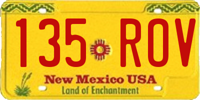 NM license plate 135ROV