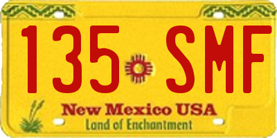 NM license plate 135SMF