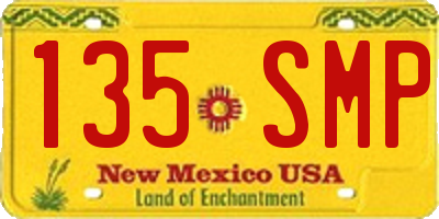 NM license plate 135SMP