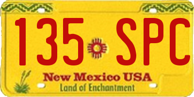 NM license plate 135SPC