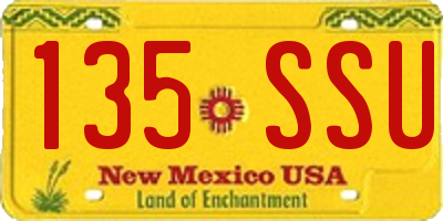 NM license plate 135SSU