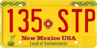 NM license plate 135STP