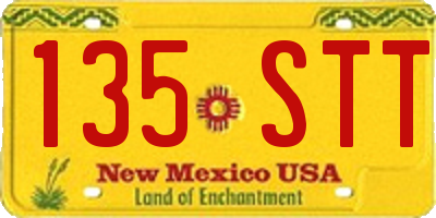 NM license plate 135STT