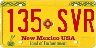 NM license plate 135SVR