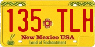 NM license plate 135TLH