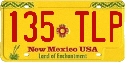 NM license plate 135TLP