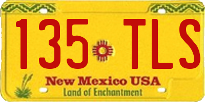 NM license plate 135TLS