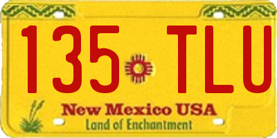 NM license plate 135TLU