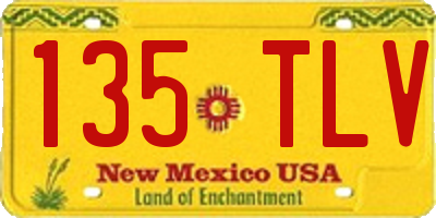 NM license plate 135TLV