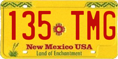 NM license plate 135TMG