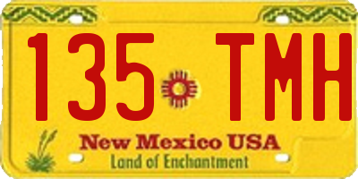 NM license plate 135TMH