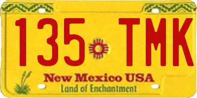 NM license plate 135TMK