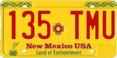 NM license plate 135TMU