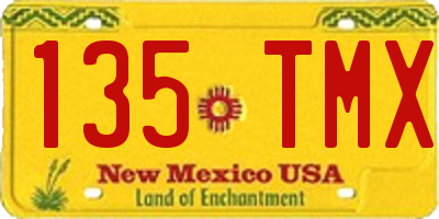NM license plate 135TMX