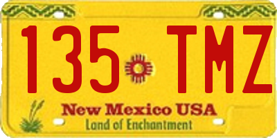 NM license plate 135TMZ