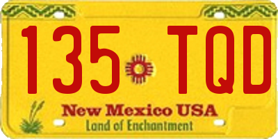 NM license plate 135TQD
