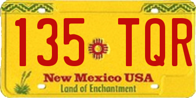NM license plate 135TQR