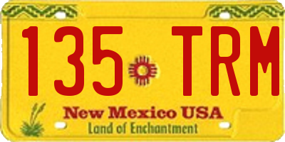 NM license plate 135TRM