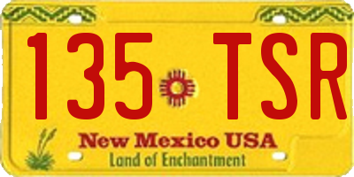 NM license plate 135TSR