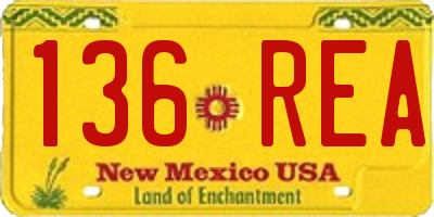 NM license plate 136REA