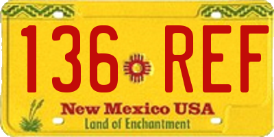 NM license plate 136REF