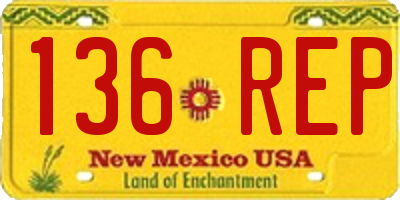 NM license plate 136REP