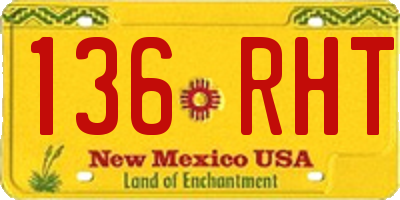 NM license plate 136RHT