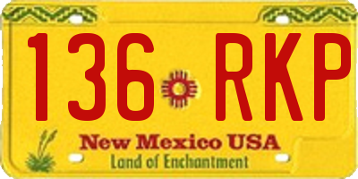 NM license plate 136RKP