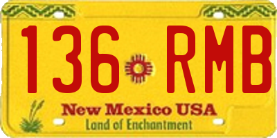 NM license plate 136RMB