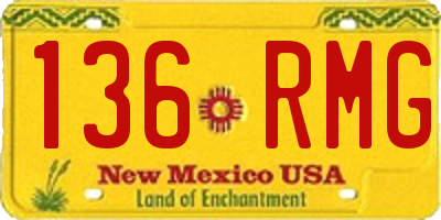 NM license plate 136RMG