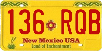 NM license plate 136RQB