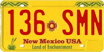 NM license plate 136SMN