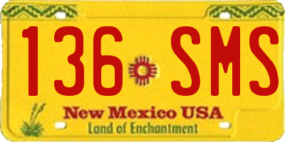 NM license plate 136SMS