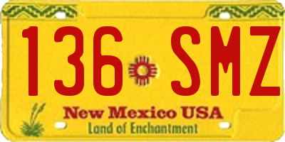 NM license plate 136SMZ