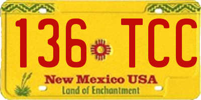 NM license plate 136TCC