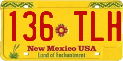 NM license plate 136TLH