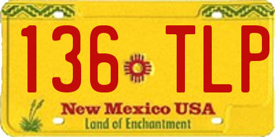 NM license plate 136TLP