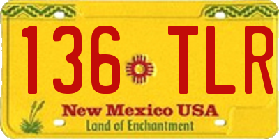 NM license plate 136TLR