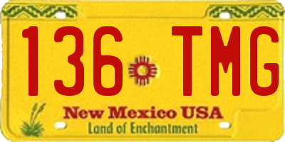 NM license plate 136TMG