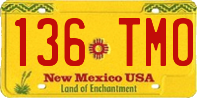 NM license plate 136TMO