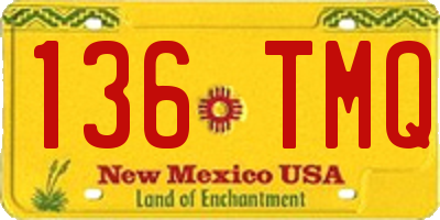 NM license plate 136TMQ