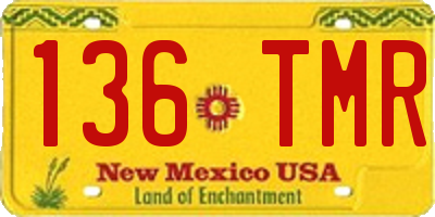 NM license plate 136TMR