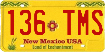 NM license plate 136TMS