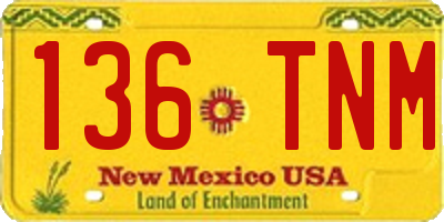 NM license plate 136TNM