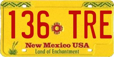 NM license plate 136TRE