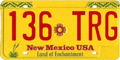 NM license plate 136TRG