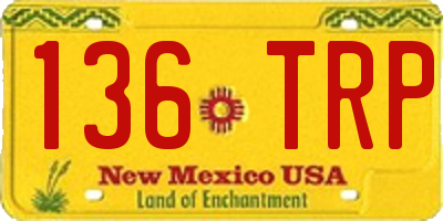 NM license plate 136TRP