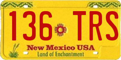 NM license plate 136TRS