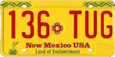 NM license plate 136TUG